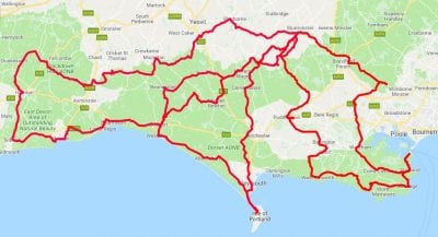Dorset driving tour route