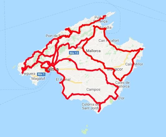 Mallorca Driving tour routes