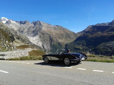 Corvette Switzerland Alps