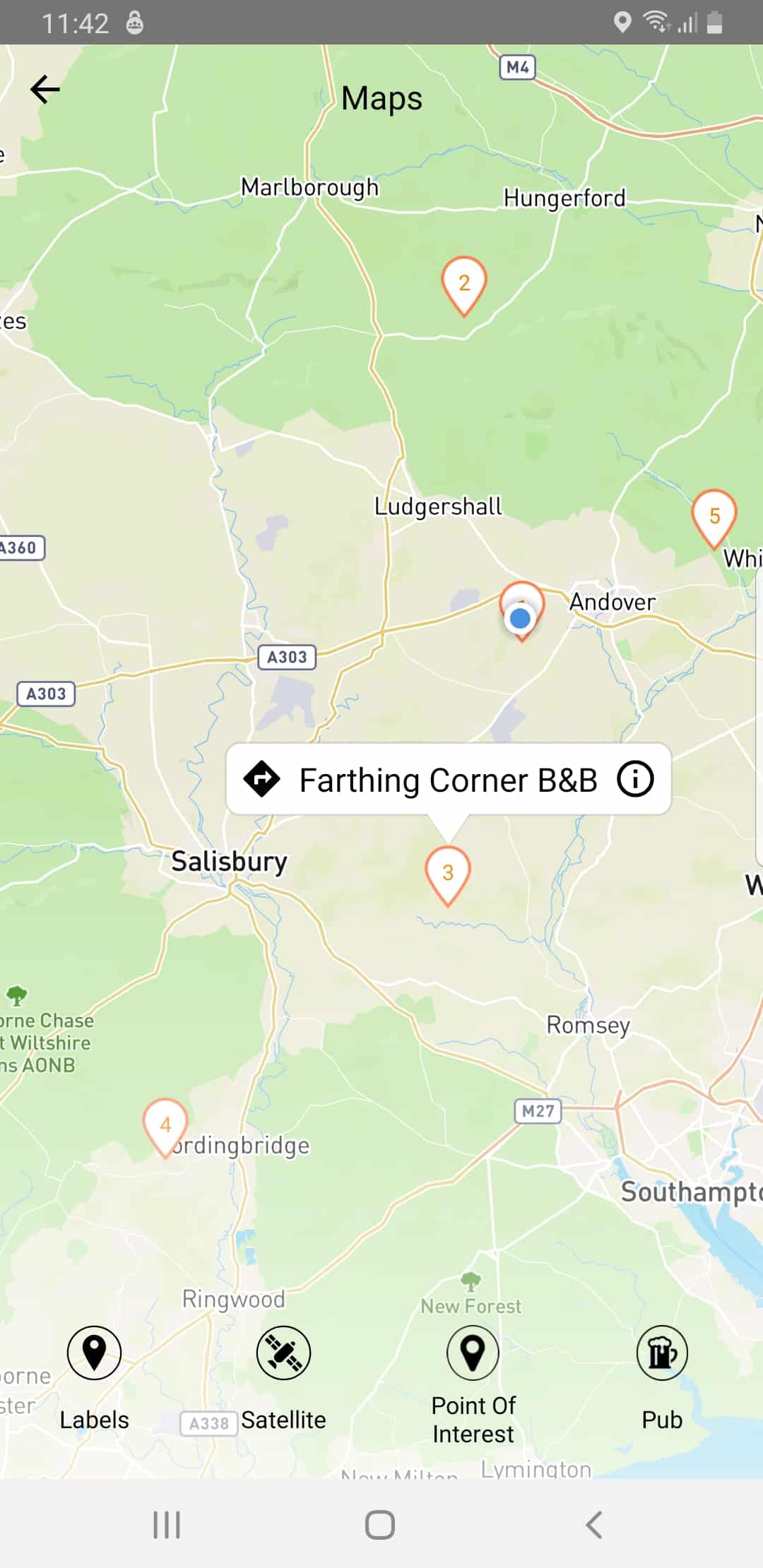 Farthing Corner B&B location