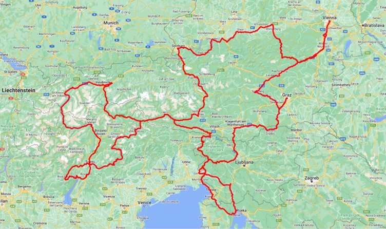 Alpenfahrt Map