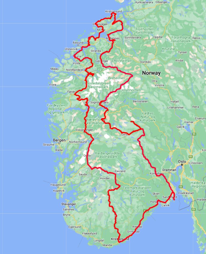 2024 Norway map