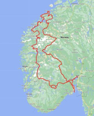 Norway Silver Ghosts 2024 route