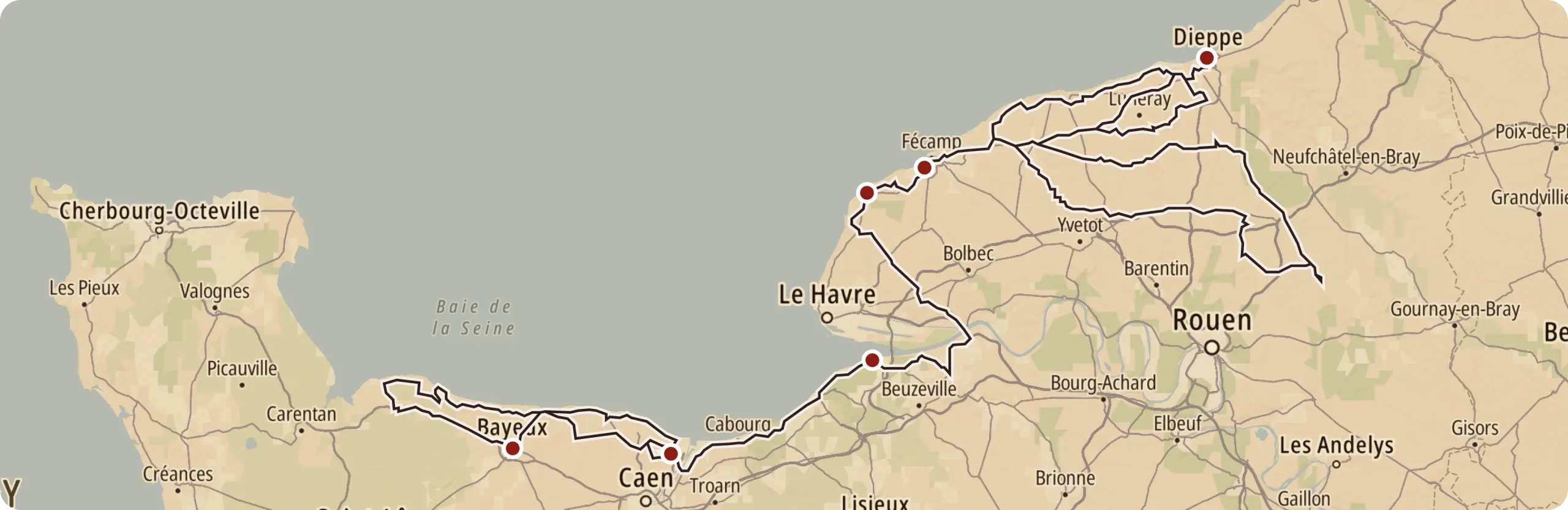 The route and itinerary