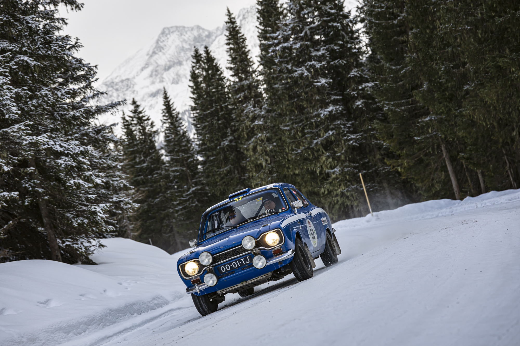 Winter rally driving